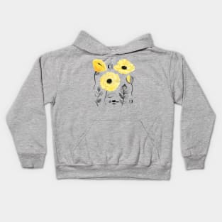 Yellow Poppies Kids Hoodie